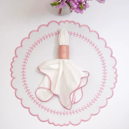 Brazilian Bamboo Napkin Ring pink accent for elegant table settings on Tampa Home & Garden Store