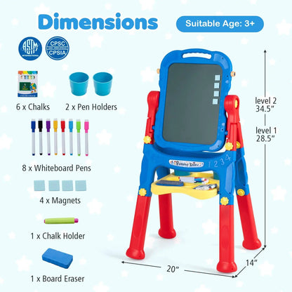 Art Easel Adjustable Height and 22 Accessories