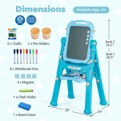 Art Easel Adjustable Height and 22 Accessories