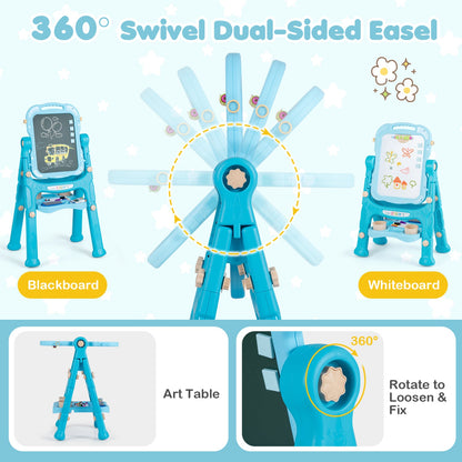 Art Easel Adjustable Height and 22 Accessories