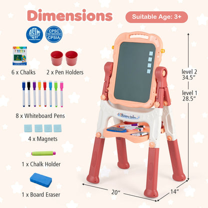 Art Easel Adjustable Height and 22 Accessories