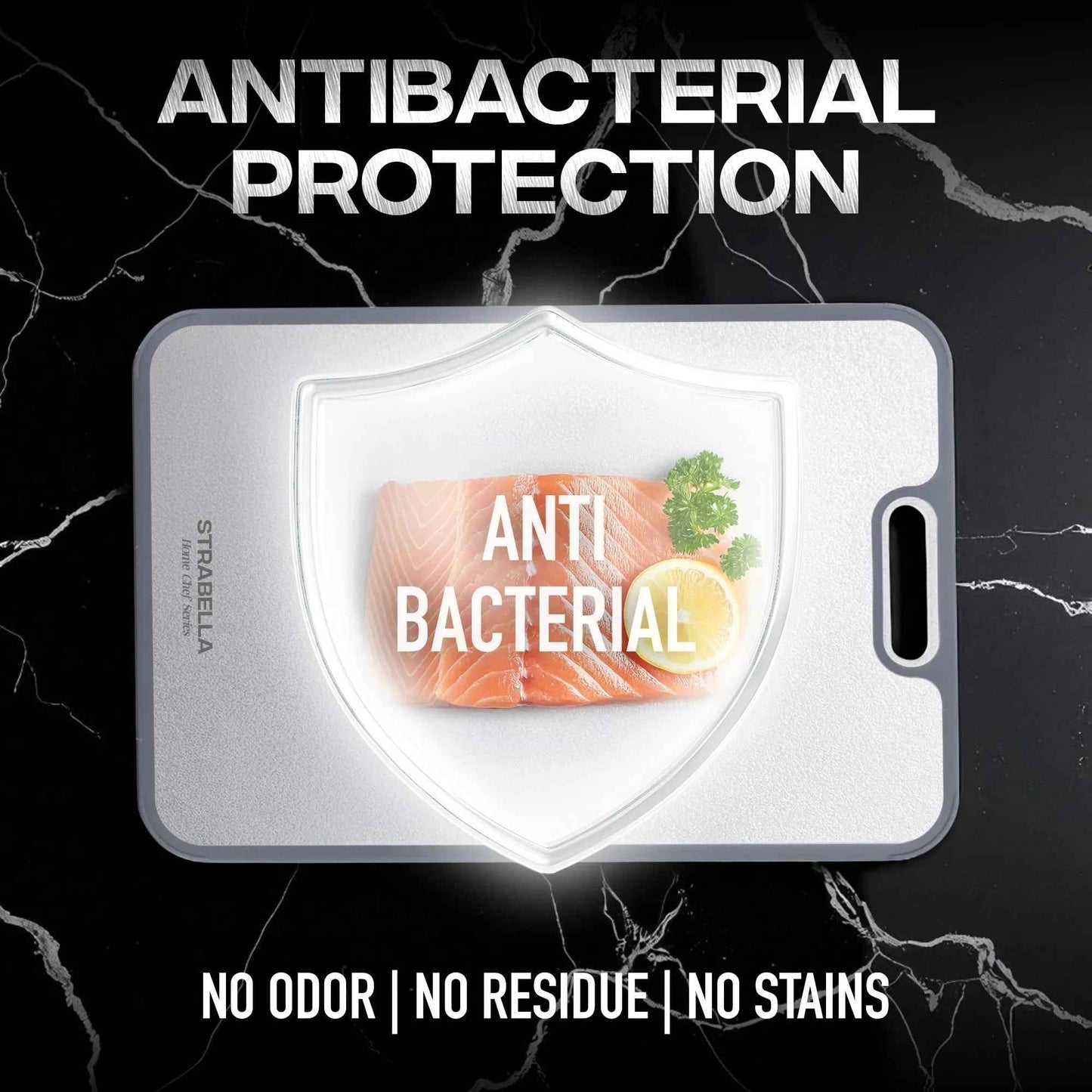 Tabla de cortar de titanio Strabella: set de regalo navideño antibacteriano y resistente a rayones