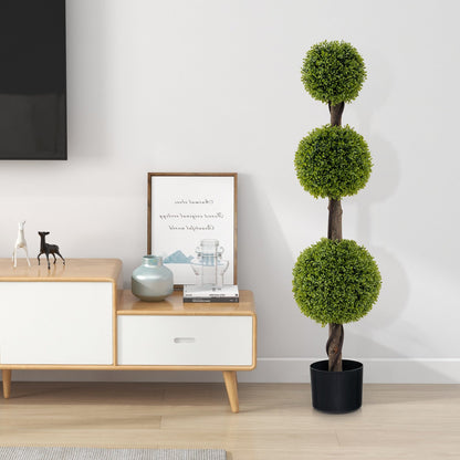 Árbol de Bola Artificial de 4 pies con Hojas de PE Abundantes y Tronco