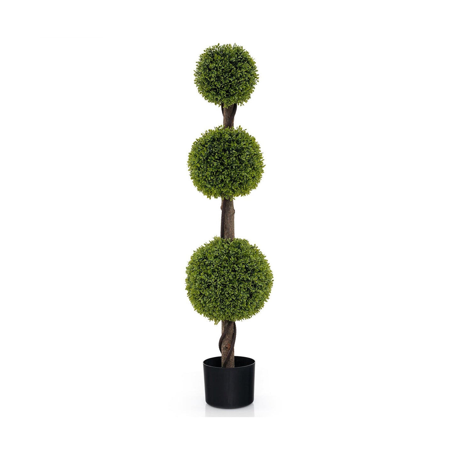 Árbol de Bola Artificial de 4 pies con Hojas de PE Abundantes y Tronco