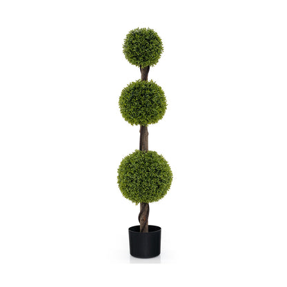 Árbol de Bola Artificial de 4 pies con Hojas de PE Abundantes y Tronco
