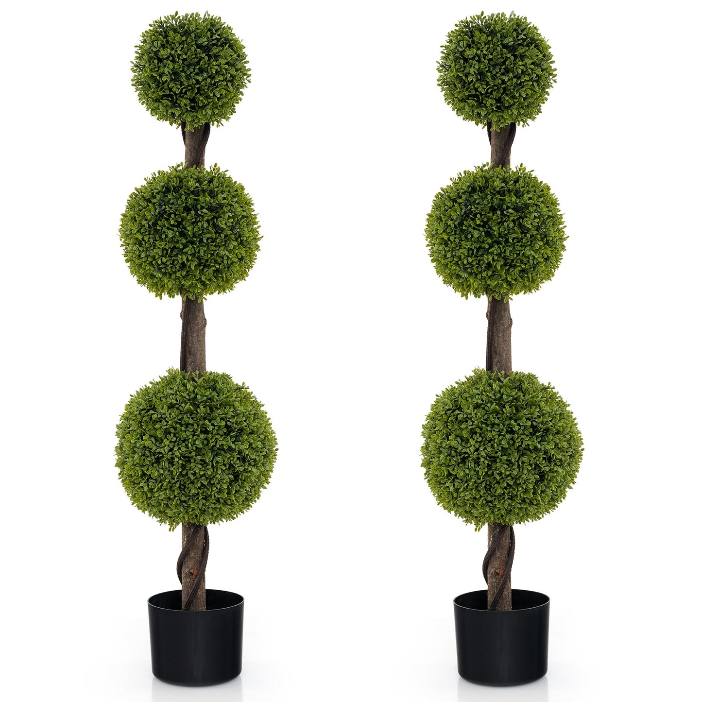 Árbol de Bola Artificial de 4 pies con Hojas de PE Abundantes y Tronco