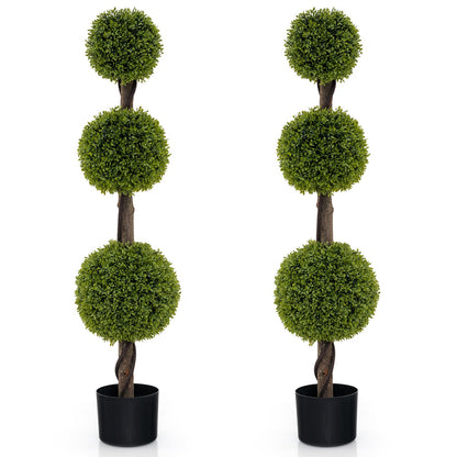 Árbol de Bola Artificial de 4 pies con Hojas de PE Abundantes y Tronco