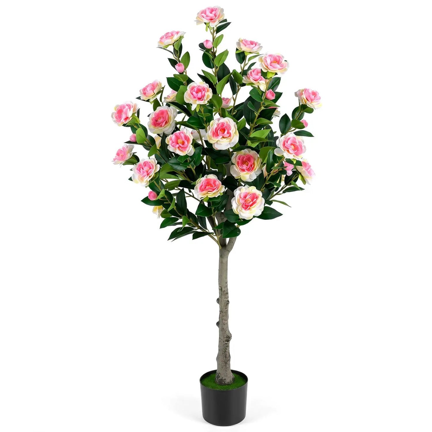 Artificial Camellia Tree with 27 Pink Blossoms