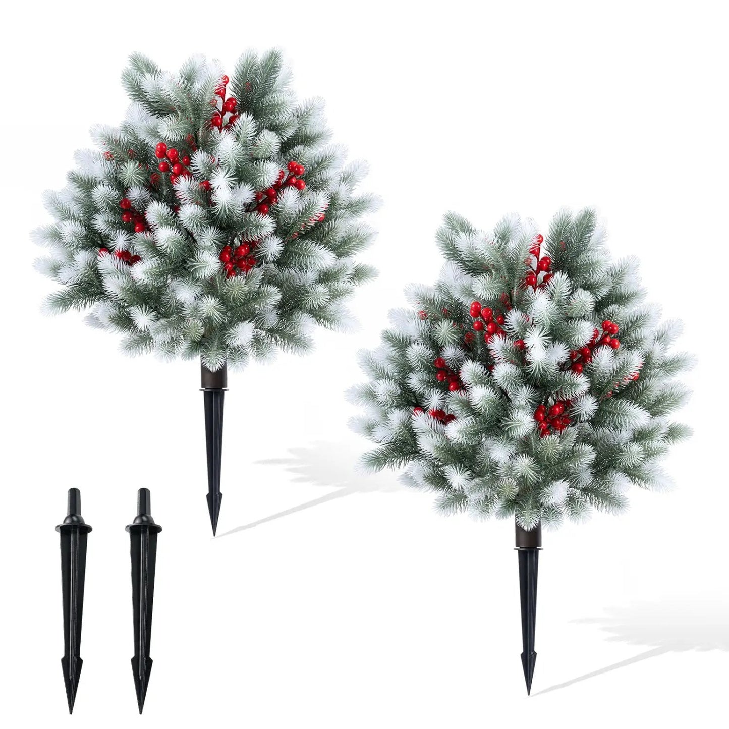 Artificial Cedar Topiary Trees with Ground Spikes