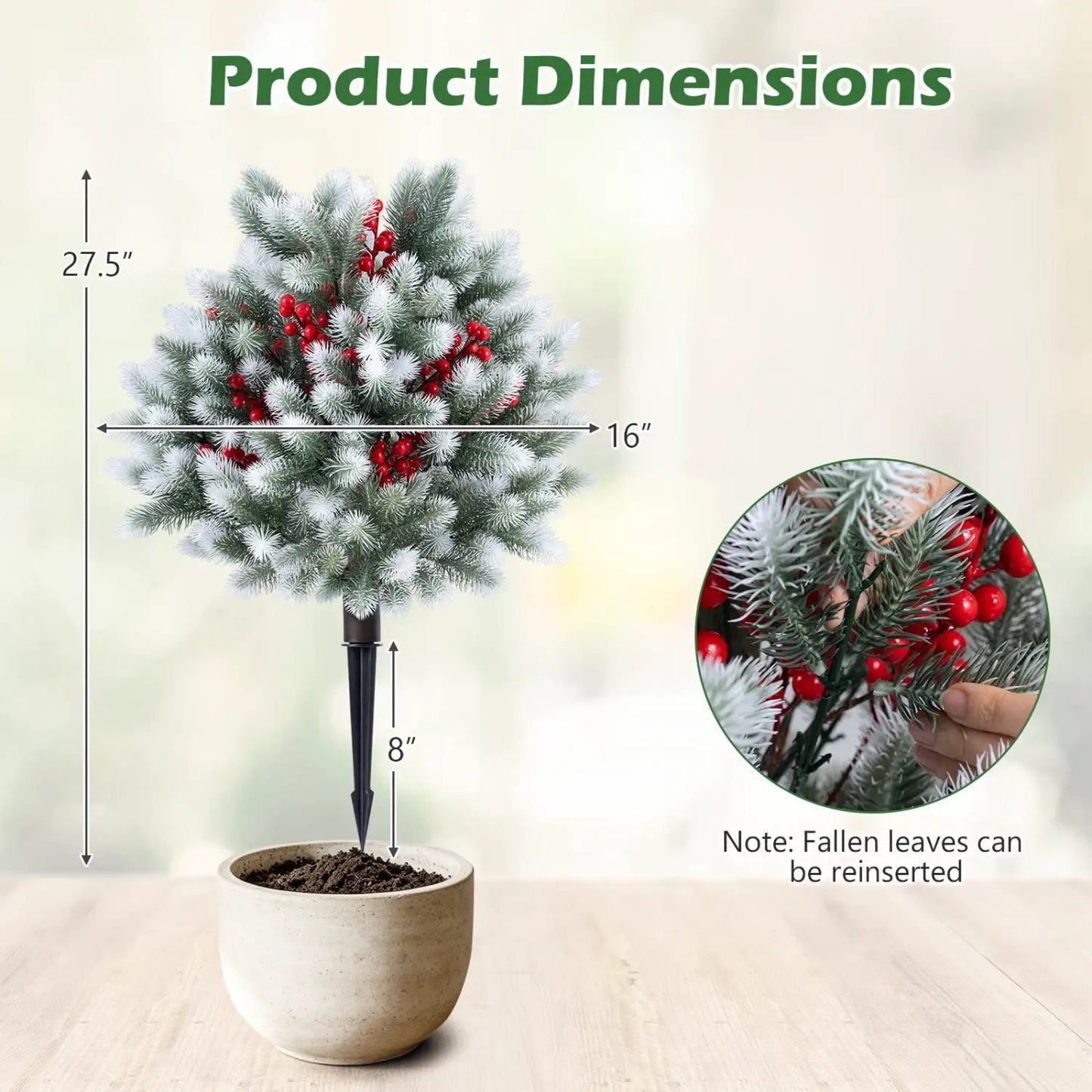 Artificial Cedar Topiary Trees with Ground Spikes