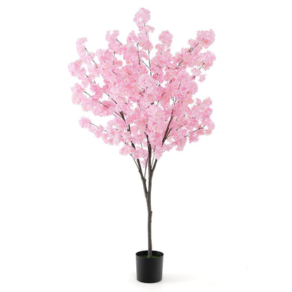 Árbol artificial de flor de cerezo de 6.5 pies de alto con 900 flores rosas