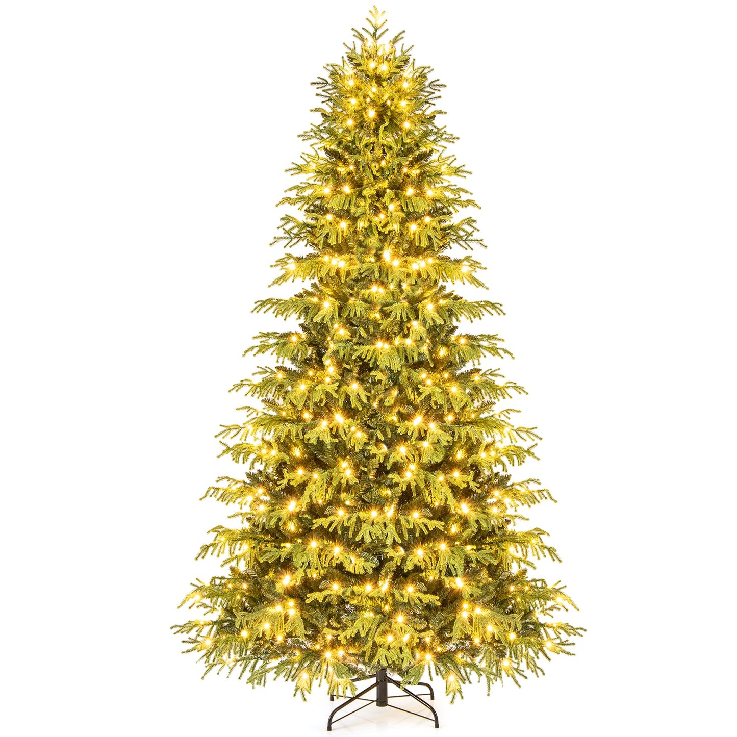 Artificial Christmas Tree with LED Lights and PVC Mixed Branch Tips