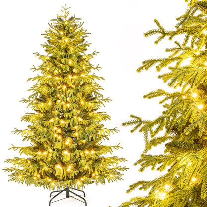Artificial Christmas Tree with LED Lights and PVC Mixed Branch Tips