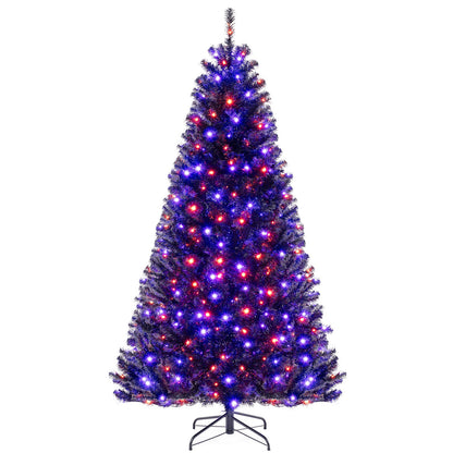 Árbol de Navidad artificial de 6/7/8 pies con 6 modos de iluminación y sonidos espeluznantes - 8 pies