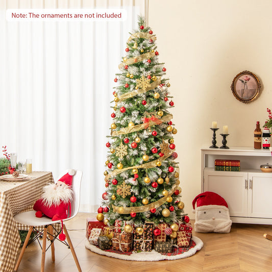 6/7.5/9 FT Artificial Christmas Tree with Warm-White LED Lights