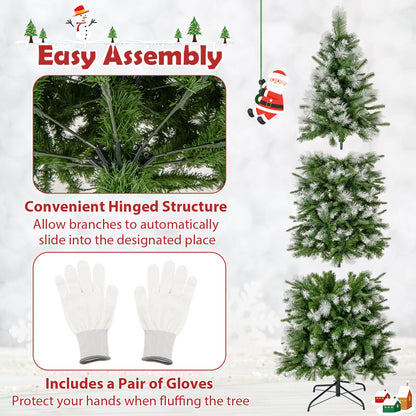 6/7.5/9 FT Artificial Christmas Tree with Warm-White LED Lights