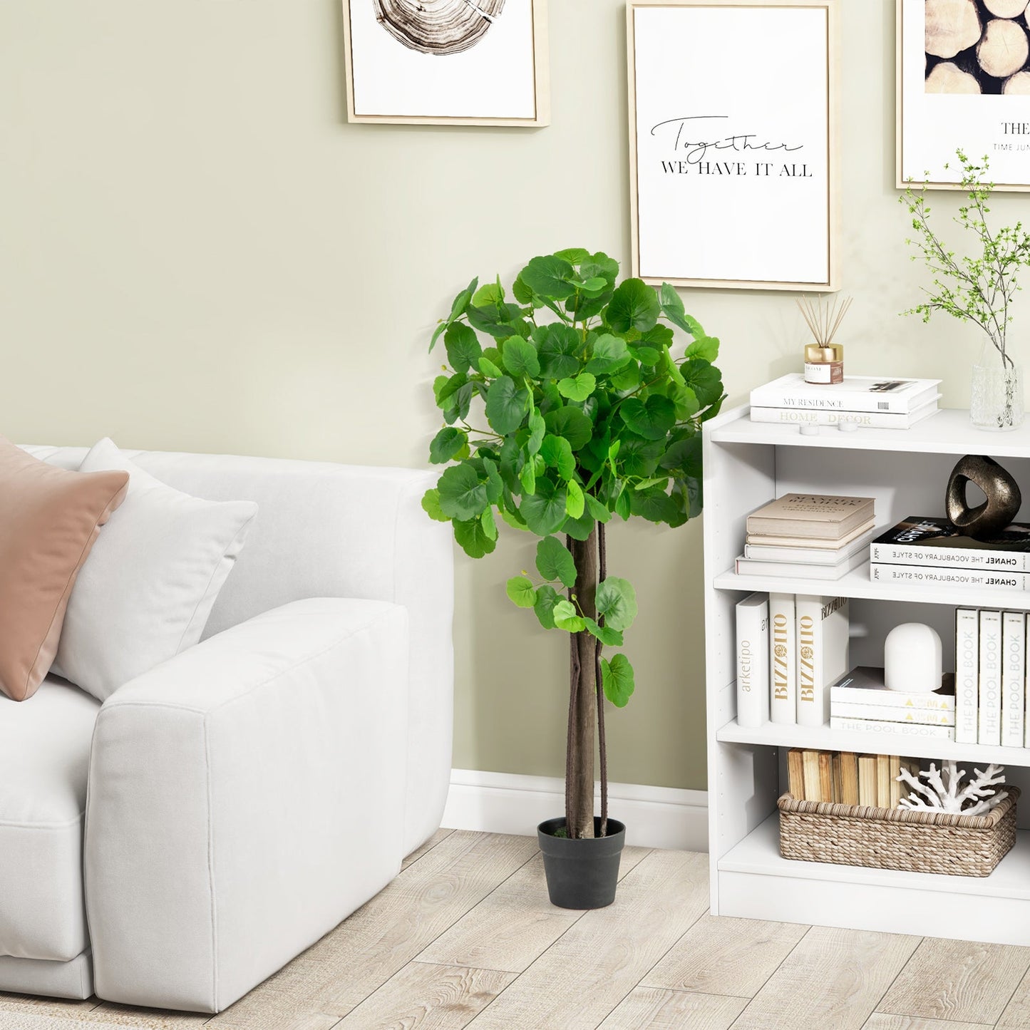 Árbol artificial de manzano silvestre de 44 pulgadas con ramas ajustables para decoración