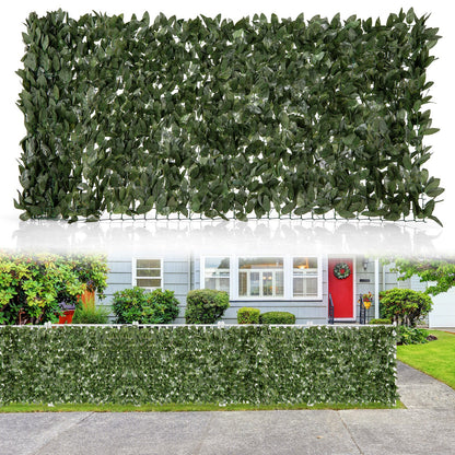 Valla de privacidad con hojas de lirio artificial para jardín, patio o balcón