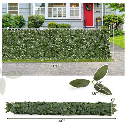 Valla de privacidad con hojas de lirio artificial para jardín, patio o balcón