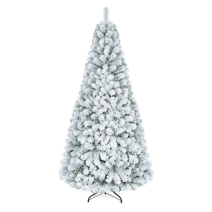 Snow Flocked 6 ft Christmas Tree on Metal Stand