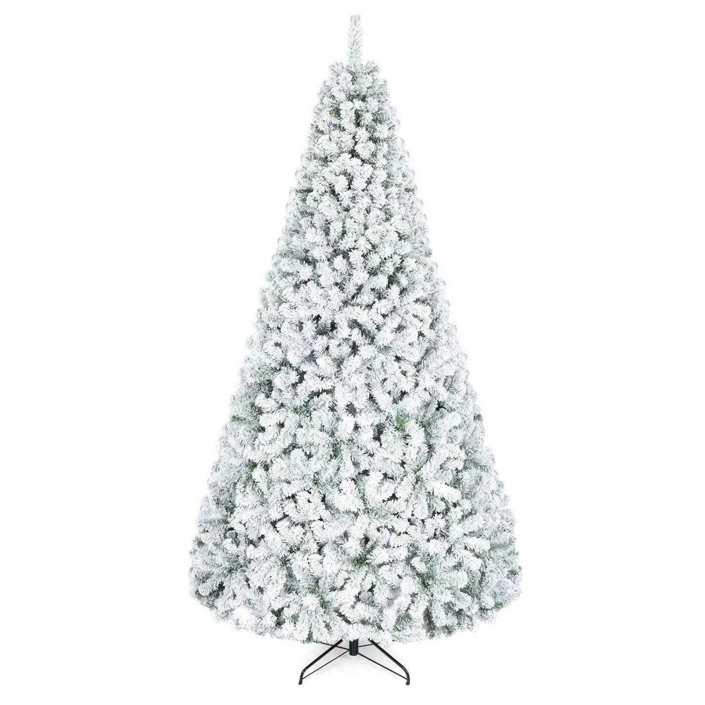 Snow-Flocked Artificial Christmas Tree with Stand