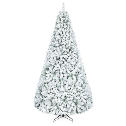 Snow-Flocked Artificial Christmas Tree with Stand