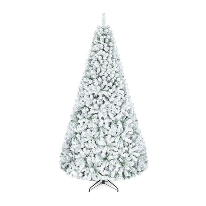 Snow-Flocked Artificial Christmas Tree with Stand