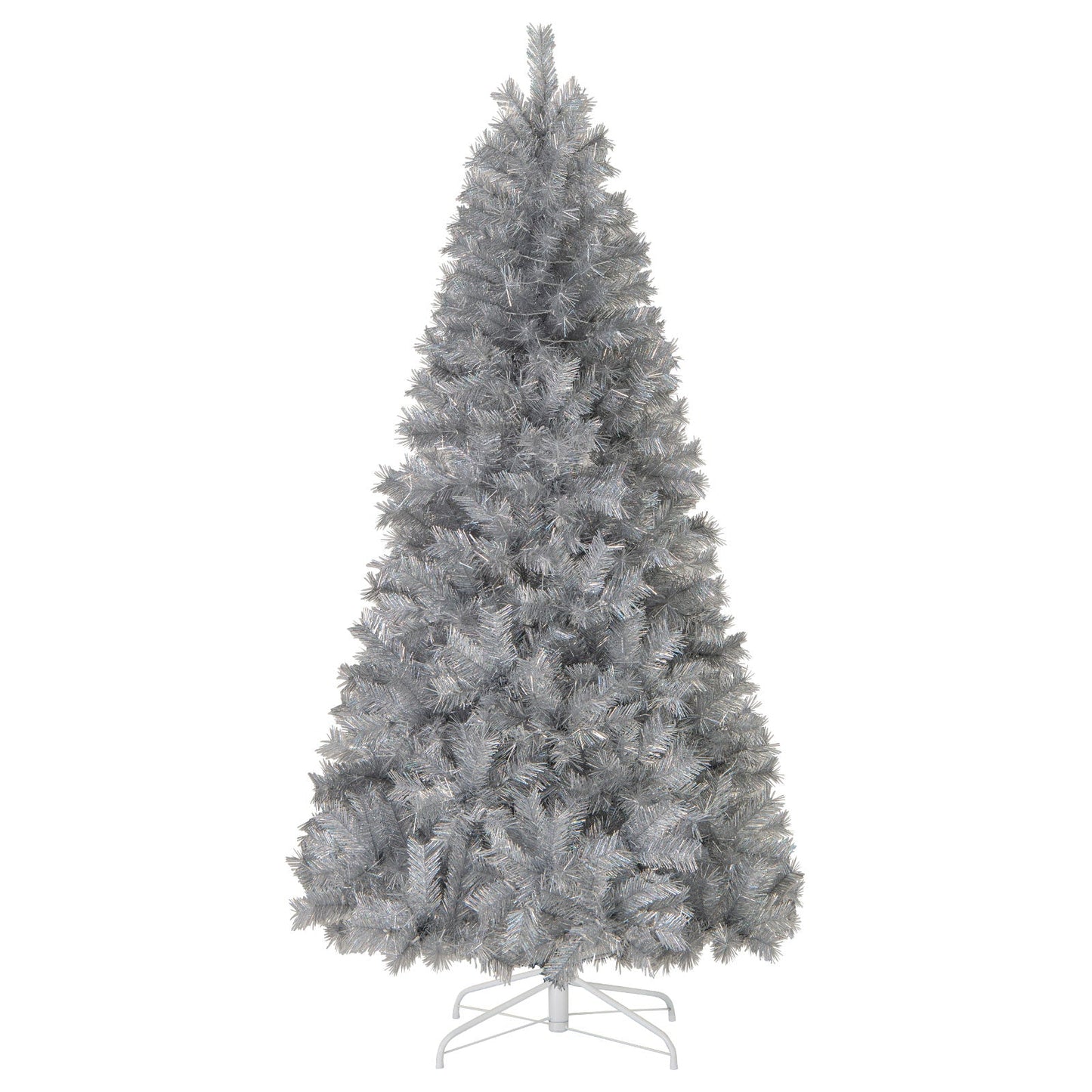 Árbol de Navidad artificial con puntas de rama y luces LED blancas cálidas - 1.83 m