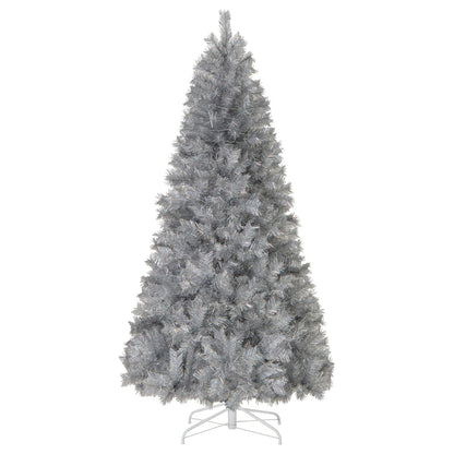 Árbol de Navidad artificial con puntas de rama y luces LED blancas cálidas - 1.83 m