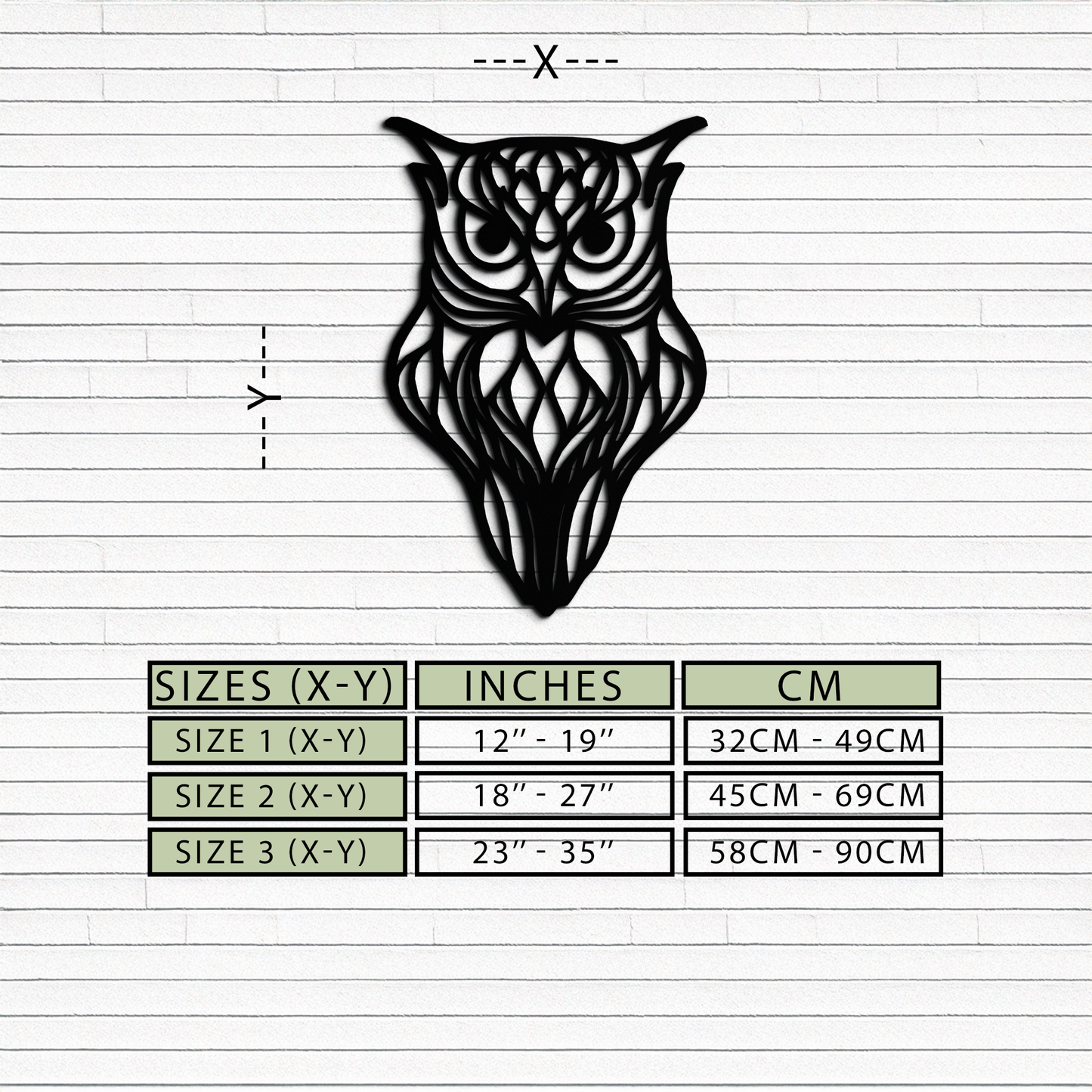 Artistic Owl Silhouette Metal Wall Art – Intricate Black Animal Decor- KAF546 - Tampa Home & Garden Store