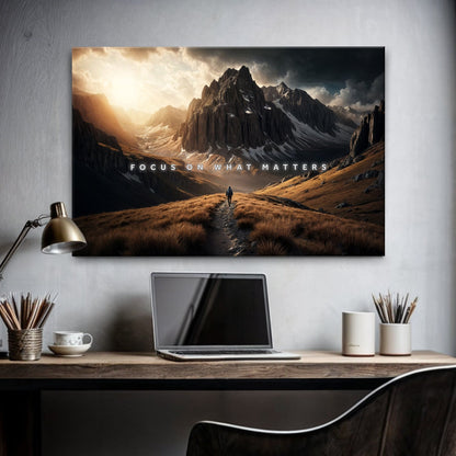 Canvas wall art Ascend - Cool Wall Art by Tailored Canvases, rugged mountain landscape on crafting canvas on Tampa Home & Garden Store