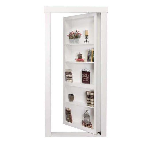 Assembled Flush Mount Paint Grade Hidden Bookcase Door - Tampa Home & Garden Store