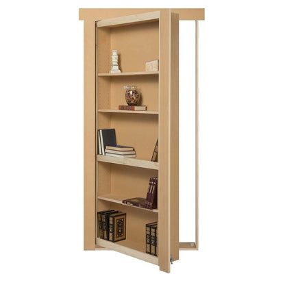 Assembled Flush Mount Paint Grade Hidden Bookcase Door - Tampa Home & Garden Store