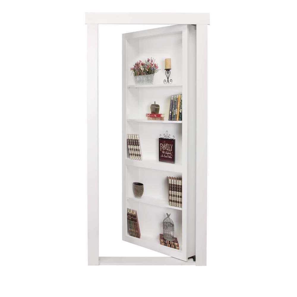 Assembled Flush Mount Paint Grade Hidden Bookcase Door - Tampa Home & Garden Store