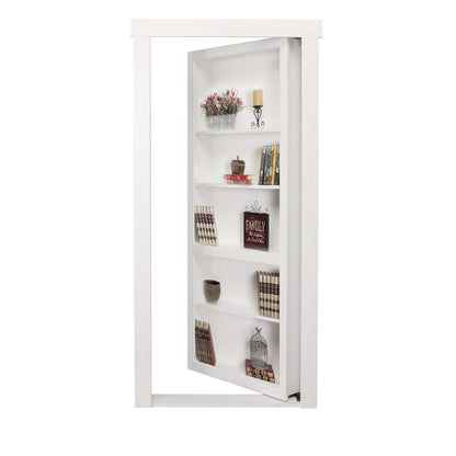 Assembled Flush Mount Paint Grade Hidden Bookcase Door - Tampa Home & Garden Store