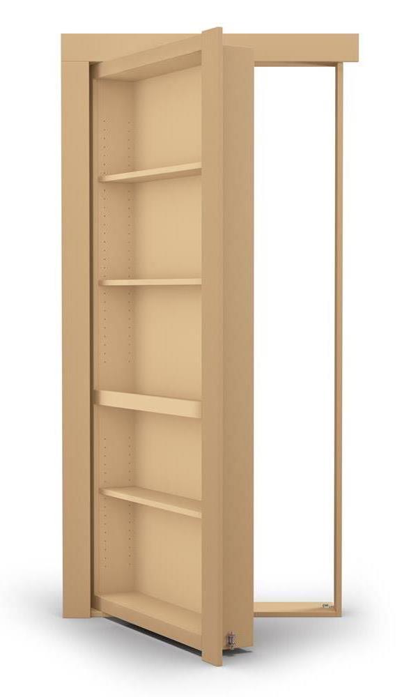 Assembled Flush Mount Paint Grade Hidden Bookcase Door - Tampa Home & Garden Store
