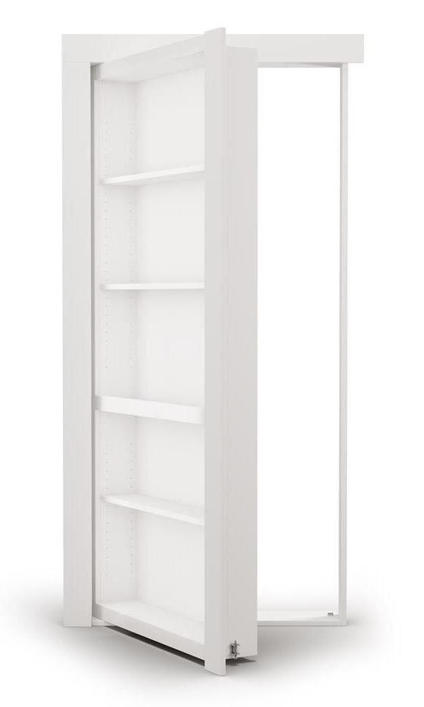 Assembled Flush Mount Paint Grade Hidden Bookcase Door - Tampa Home & Garden Store