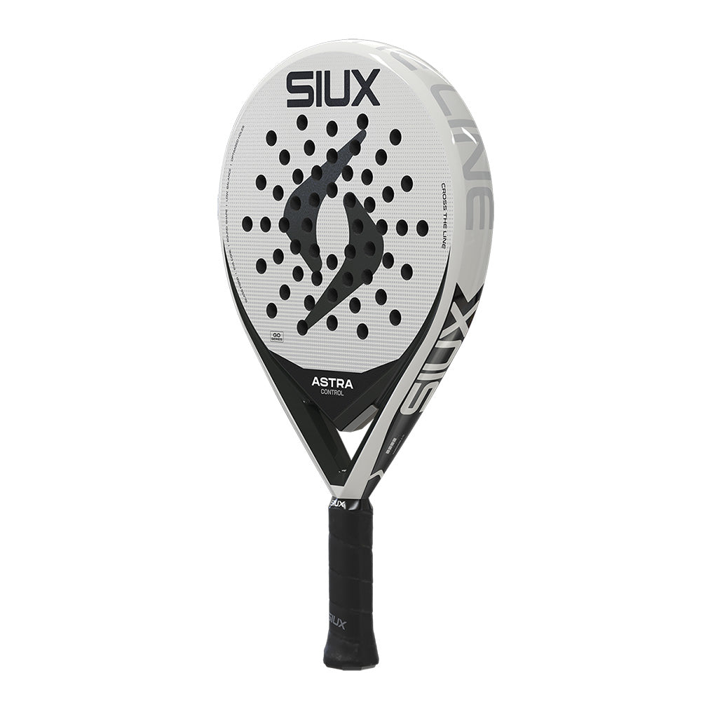 Astra Ctrl 2026 padel racket by Siux USA, white with black perforated face and grip on Tampa Home & Garden Store