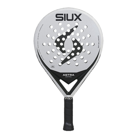 Padel racket Astra Control 2026 by Siux USA, silver perforated face with black Siux logo on Tampa Home & Garden Store