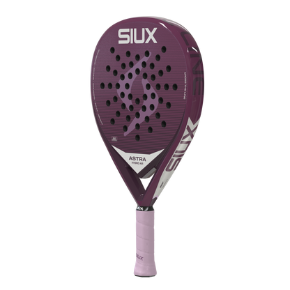 Astra Go Hybrid Air 2026 padel racket, Siux USA, purple face with perforations and SIUX logo on Tampa Home & Garden Store