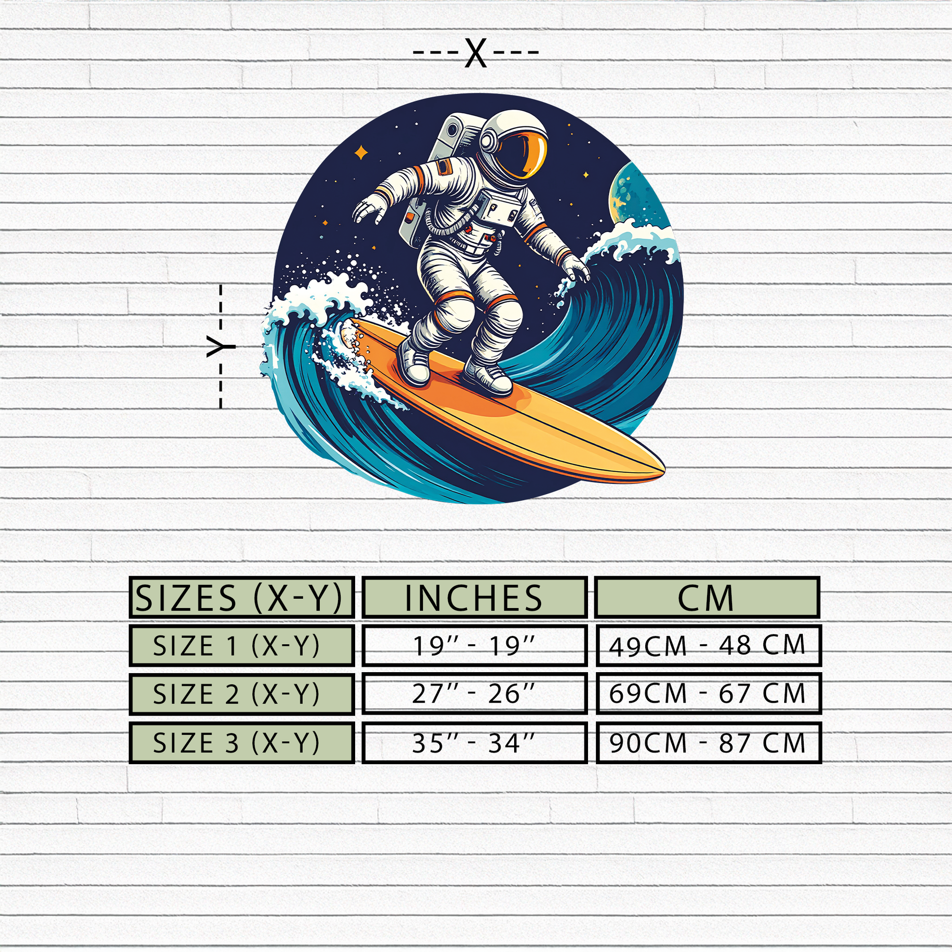 Astronaut Surfing Metal Wall Art – Space Wave UV Printed Decor-KAFUVM010 - Tampa Home & Garden Store