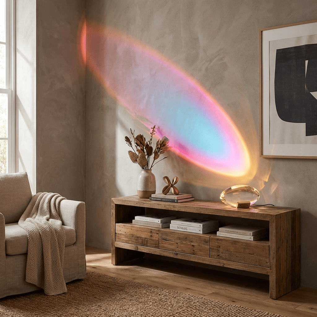 Seren crystal glass table lamp with chrome base, Moktan Sabai plug-in desk accent light on Tampa Home & Garden Store