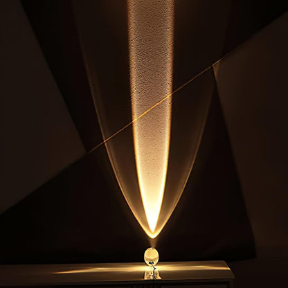 Table lamp Seren crystal glass with chrome base Moktan Sabai plug-in desk light, amber glow on Tampa Home & Garden Store