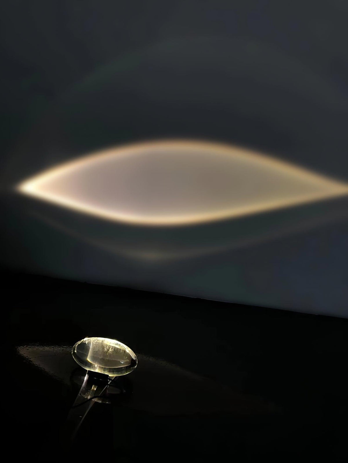 Seren crystal glass table lamp with chrome base, compact plug-in desk light by Moktan Sabai on Tampa Home & Garden Store
