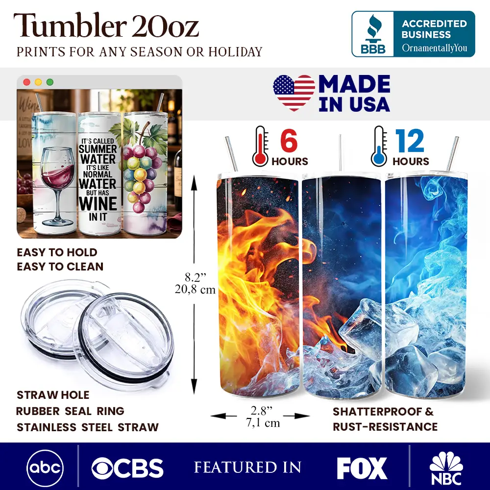 Summer Water Is Wine 20oz tumbler with lid and stainless steel straw, wine quote gift cup on Tampa Home & Garden Store