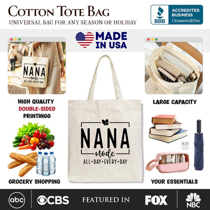 Nana Mode Canvas Tote Bag and a Gift for Grandma