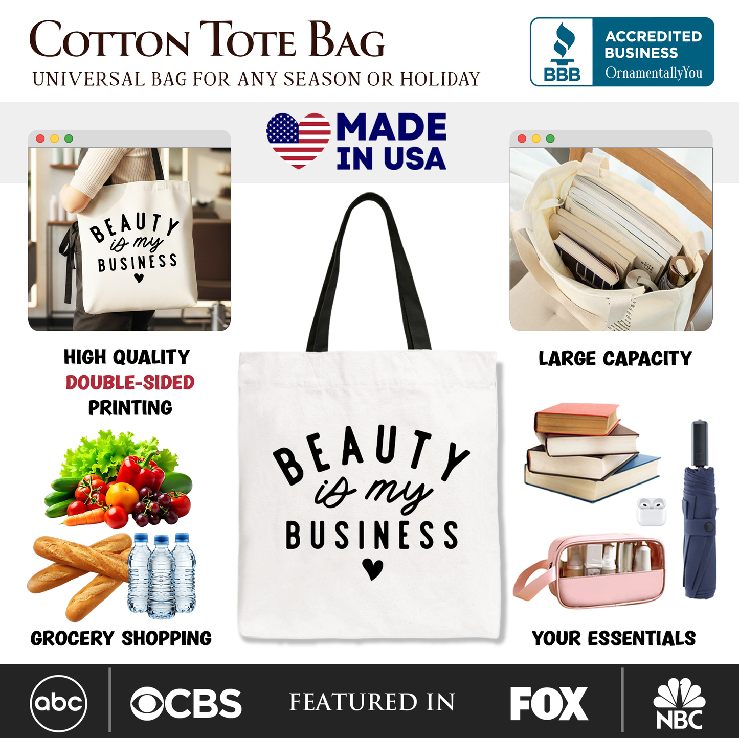 Modern Beauty Artist Canvas Tote Bag and Shopper