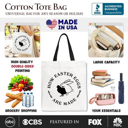 Funny Easter Bunny Tote Bag And A Cool Design