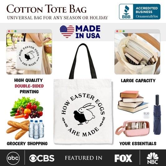 Funny Easter Bunny Tote Bag And A Cool Design