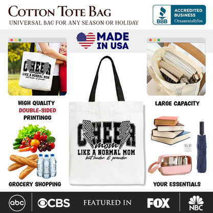 Cheer Mom Canvas Tote Bag and Retro Shopper